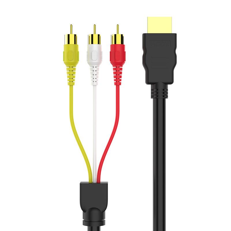 Yfashion 1080P  Male o 3 RCA Video And Audio Adapter Cable Video Audio Converter
