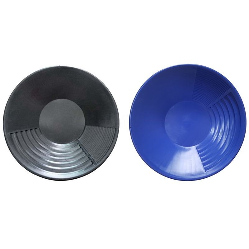 2Pcs Plastic Gold Pan Basin Nugget Mining Dredging Prospecting for Sand Gold Mining Manual Wash Gold Panning Equipment