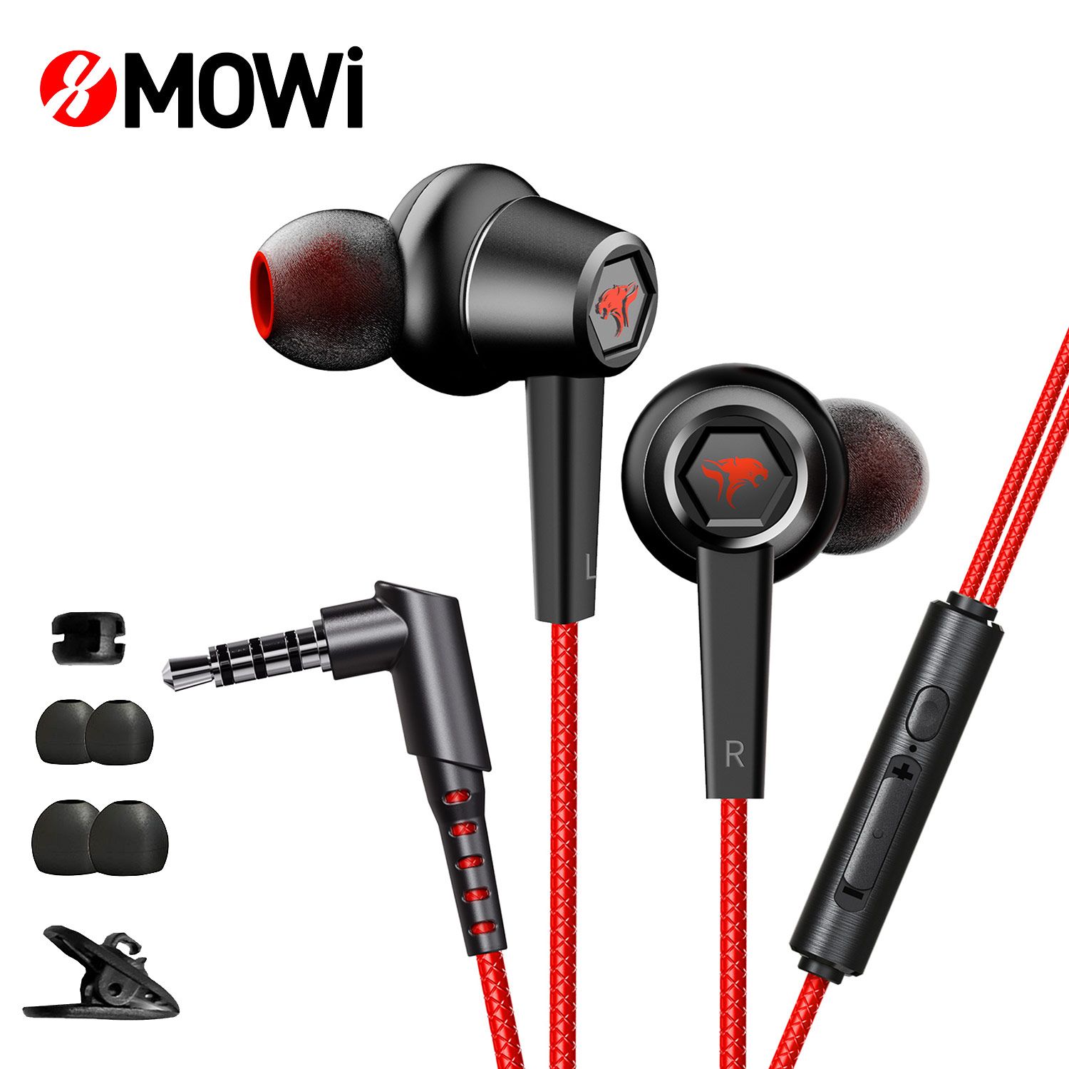 PLEXTONE xMOWi VX2 Gaming Earphones with mic Headset Deep Bass Headphone for Mobile, PS4, PS5, Xbox, One, PC, Laptop
