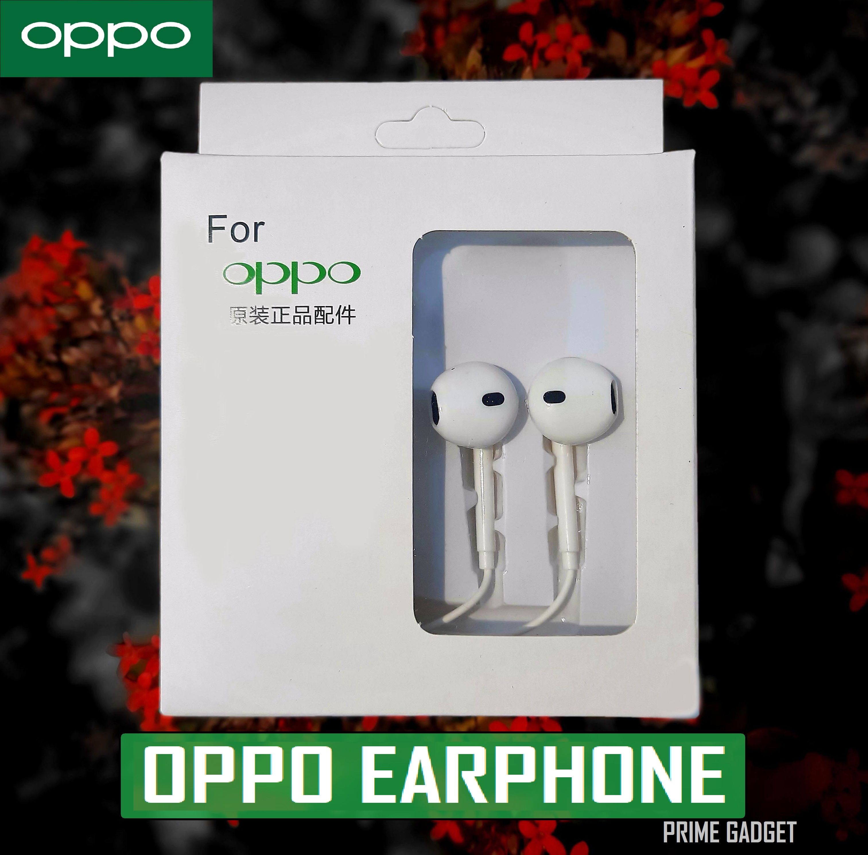 For Oppo In Ear Earphone balance Bass Sound Quality For All Android - White Color