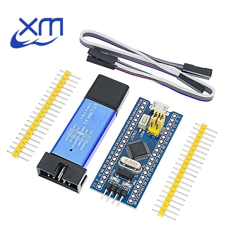 1PCS ST-LINK V2 Stlink V2 Mini STM8 STM32 Simulator Download Programmer Programming With Cover A41 Random Colors