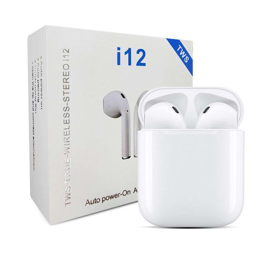 Exclusive i12 TWS Bluetooth 5.0 Earbuds with Charging Case for super music