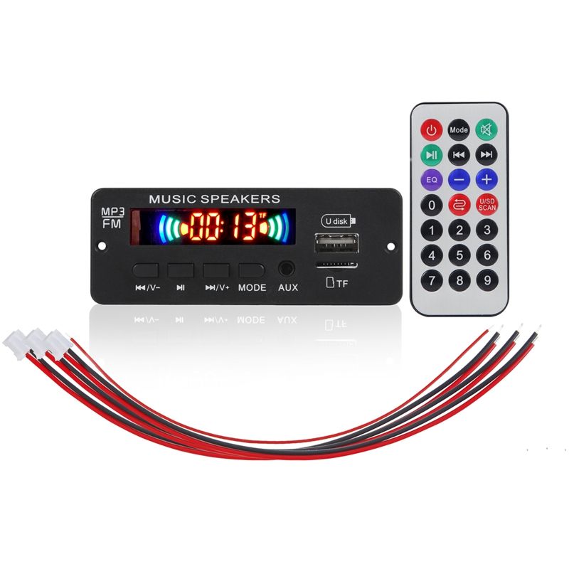 JOUYI 12V MP3 WPE Decoder Board Audio Module USB TF Radio Bluetooth5.0 Wireless Music Car Player with Remote Control