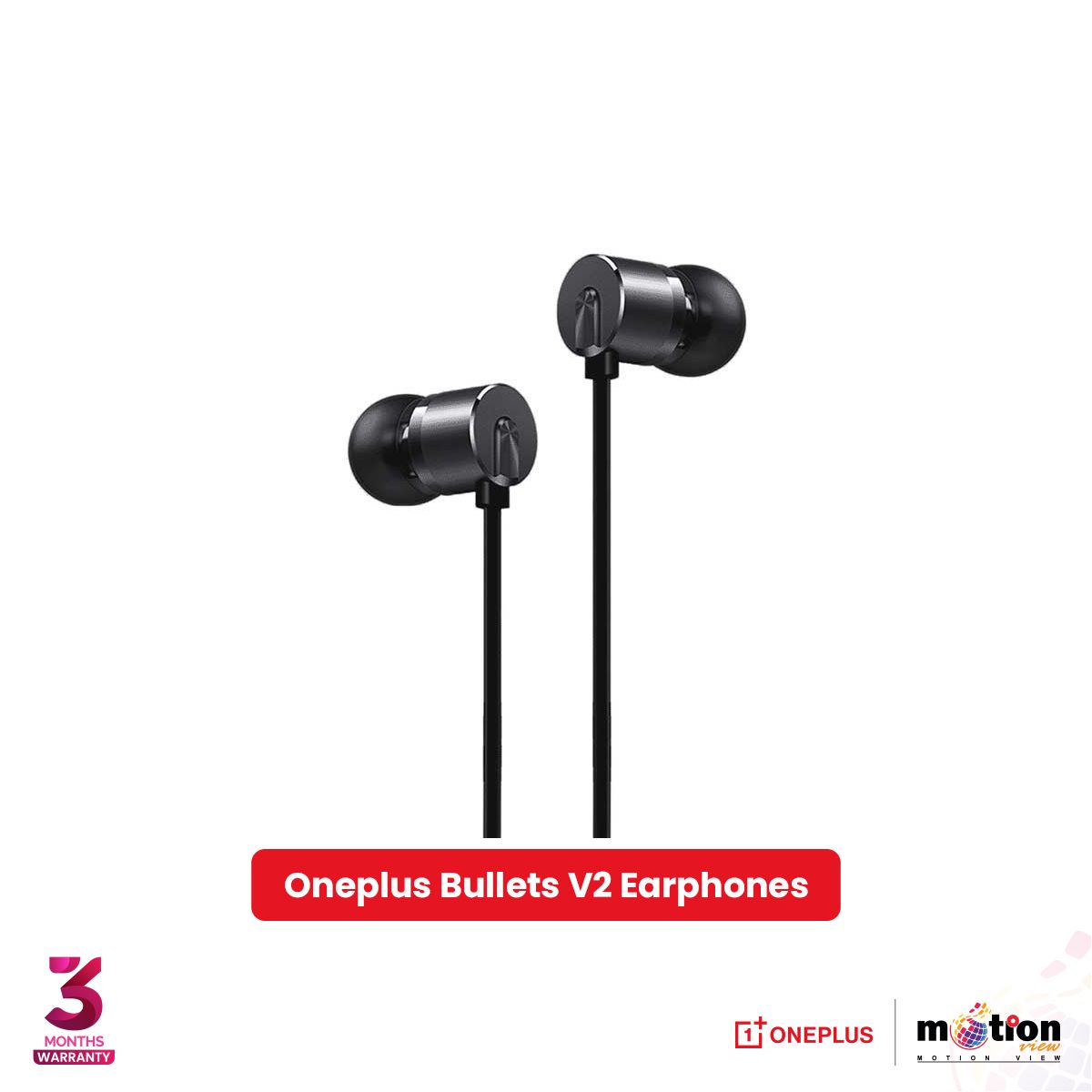 OnePlus Bullets 3.5mm V2 Earphones - Black