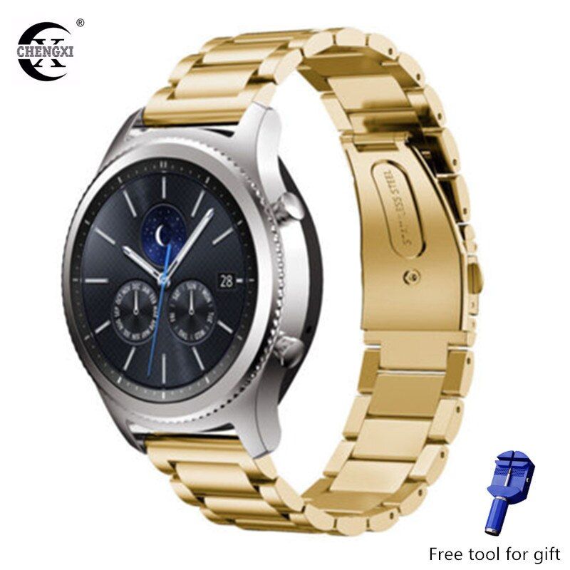 Gear S3 Frontier Band,Premium Solid Stainless Steel Watch Bands Bracelet Strap for Samsung Gear S3 Galaxy Watch S3 22mm 23mm