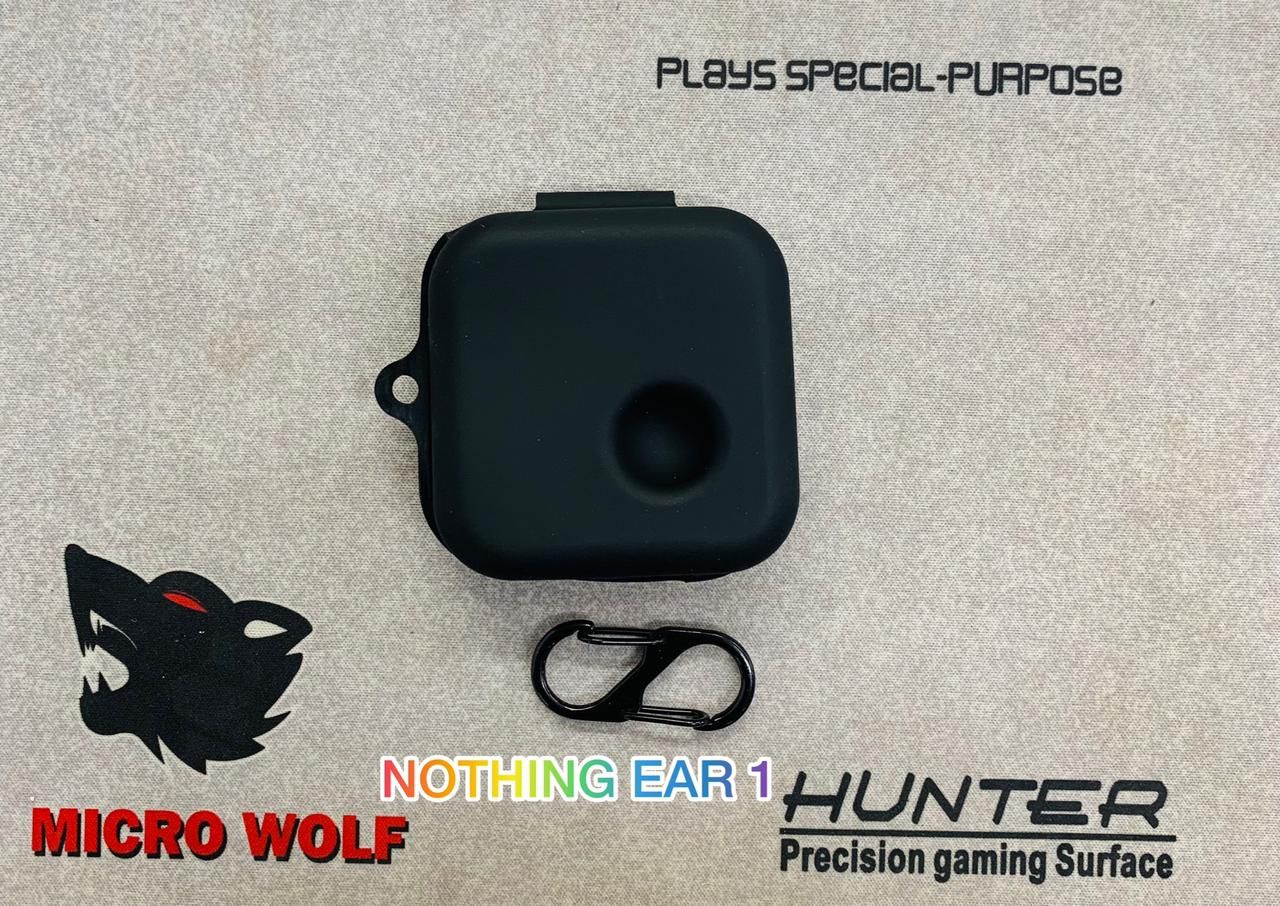 Nothing Ear 1 Case Premium Artificial Carrying Case Shockproof Earbuds Protective Cover Box for buds Soft Silicone Bluetooth Headphone Cover