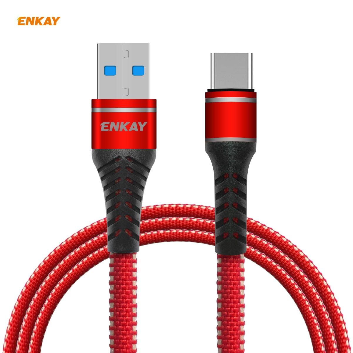 Hat-Prince ENKAY ENK-CB107 USB to USB Type-C Data Transfer Quick Charging Cable 3A 1m