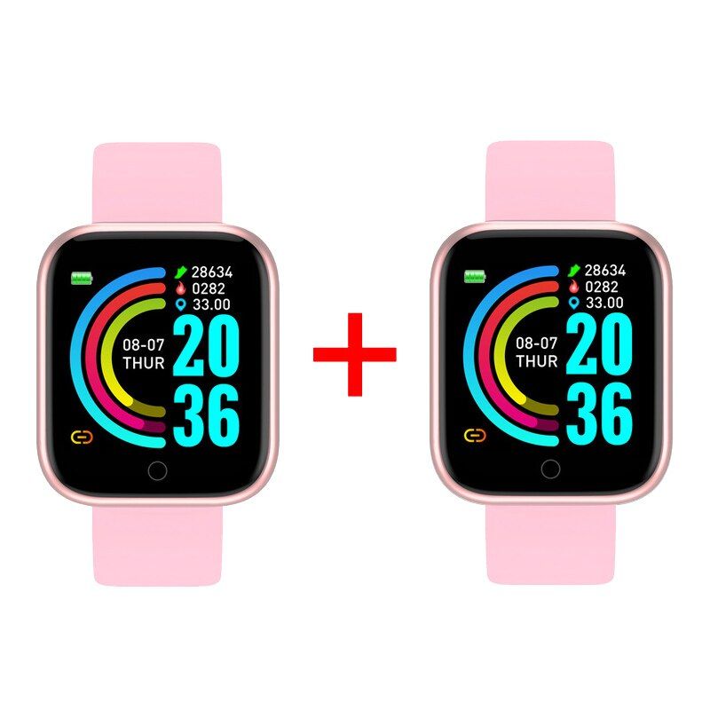 2 PCS/Lot Smart Watch Fitness Tracker Smartwatches Waterproof Heart Rate Monitor Bluetooth Smart Wristwatch