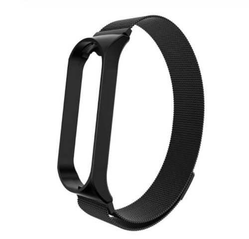 Band 3/4 Magnet Metal Stainless Steel Strap-Black