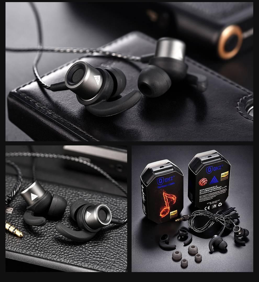 QKZ-CK1 Metal Earphone HiFi Headphone Hi-Res Audio-Black