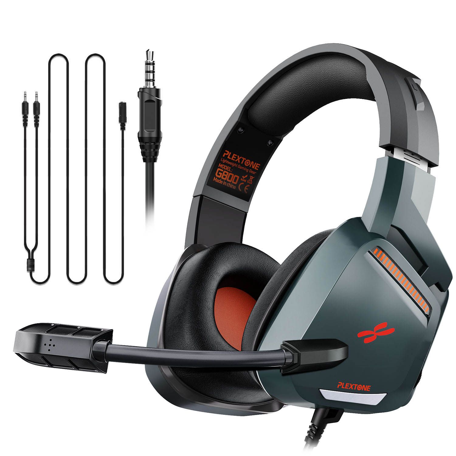 Tops PLEXTONE G800 Pink Gaming Headset - Noise Cancelling - PC Headphones With Mic - Over Ear Design - Heavy Bass Earphone