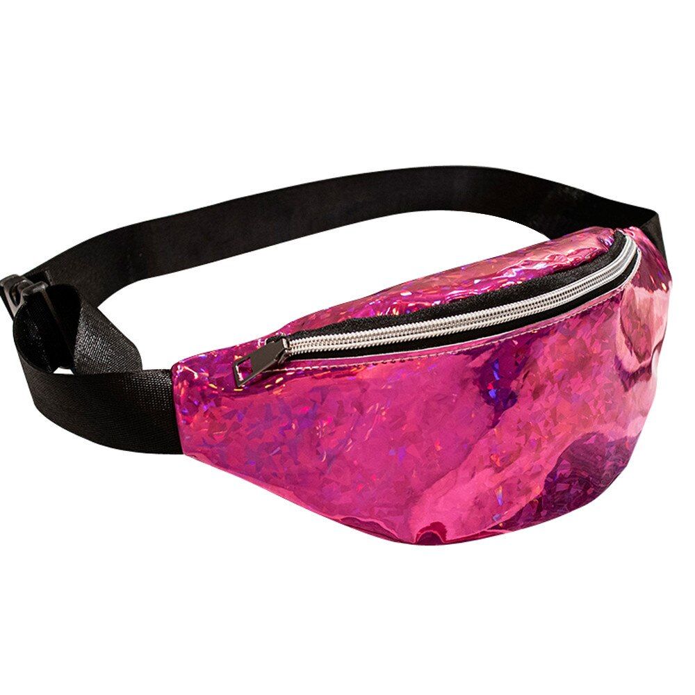 #H15 Fashion Neutral Outdoor Sport Fanny Pack For Women Laser Beach Bag Holographic Zipper Chest Bag Waist Bag Crossbody Packet