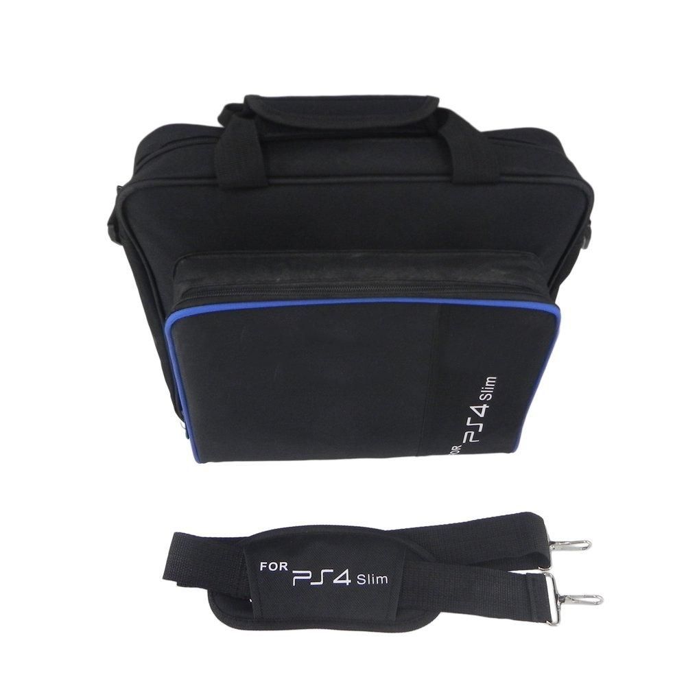 TE Game Console Storage Bag Shoulder Shock Proof Travel Hand for PS4 Slim