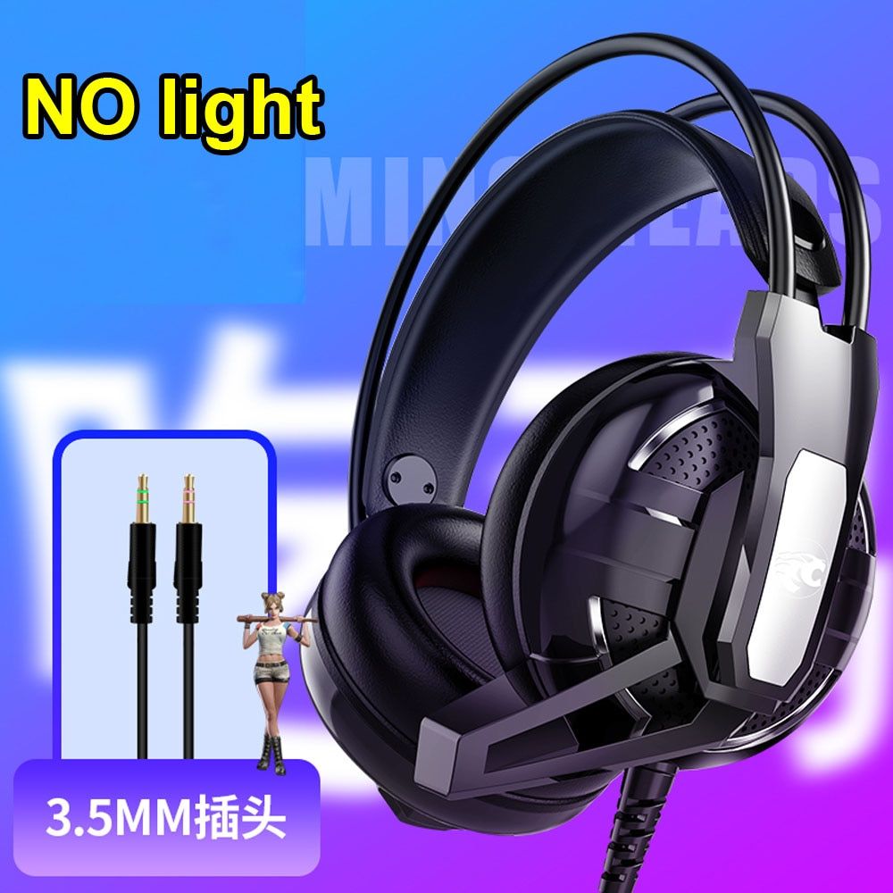 Joinrun Headphone Stereo Headset Internet cafe Gaming Earphones with Microphone for PC Mobile Phone Game