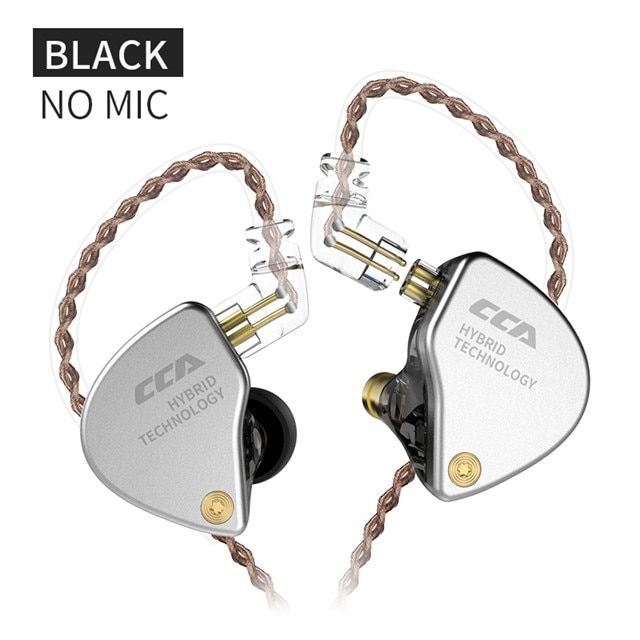 CCA CA4 1BA+1DD Headset Earbud Hybrid In Ear Earphone HIFI Monitor Running Sport Earphone With Detacable Detach 2PIN Cable