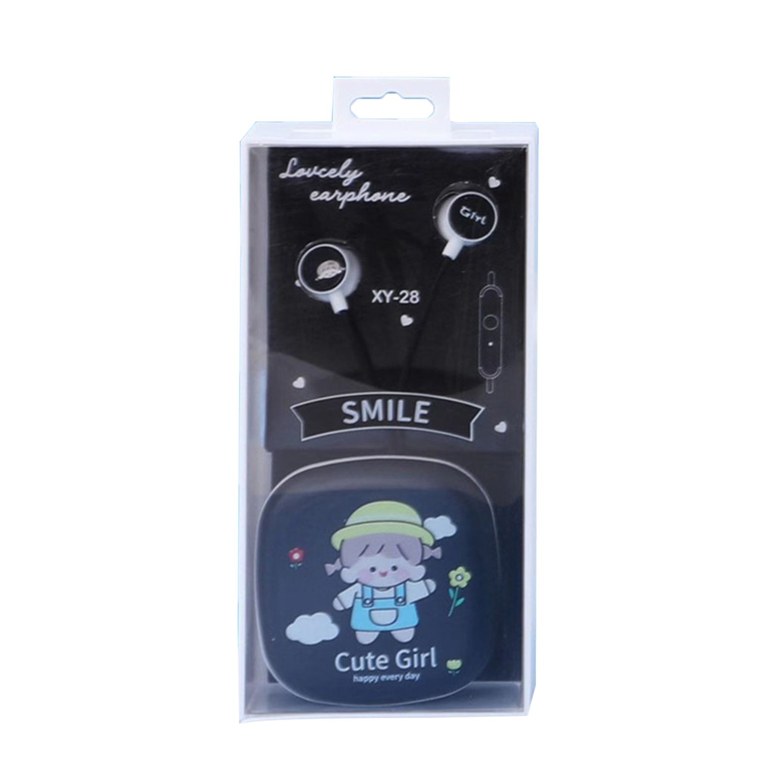 Wired Earphone Stereo Adorable Girl Pattern In-ear Earbud