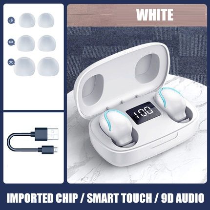 S9 TWS Bluetooth 5.0 Wireless Mini HiFi In-Ear Touch control Earphone Earbud for iOS Android Phone accessories Wireless Earphone