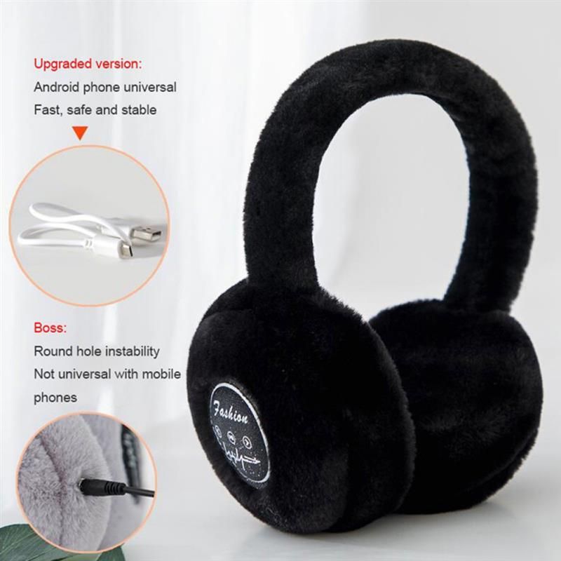 Winter Plush Warm Wireless Bluetooth Headset Ear Cover For Men Women Outdoor Sports Headphones Stylish Stereo Music Earphone brand new and high quality