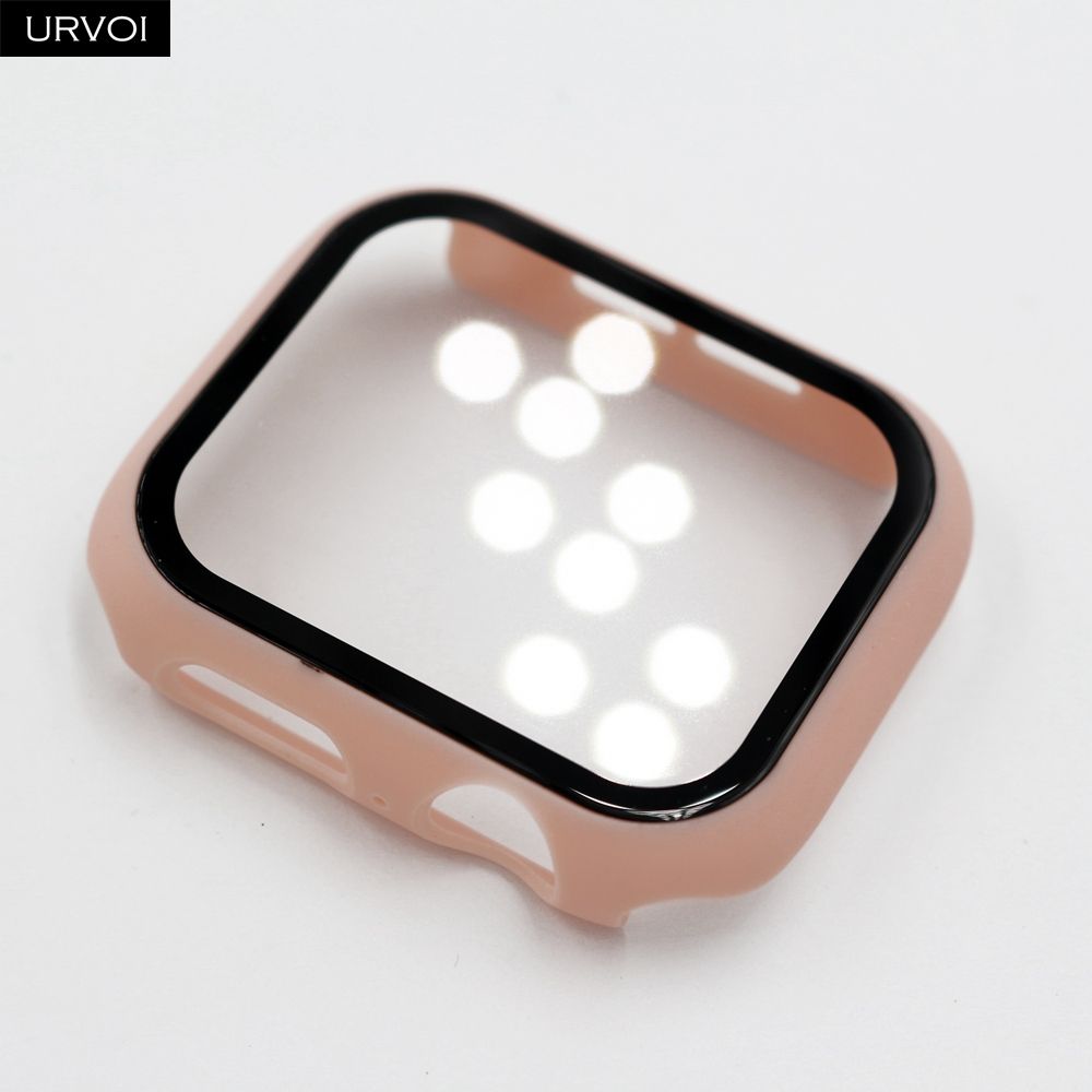 【 ETOP 】 360 degrees cover for Apple Watch series 5 4 3 2 matte Plastic bumper hard frame case with glass film for i Watch screen protector 42mm 44mm 40mm 38mm
