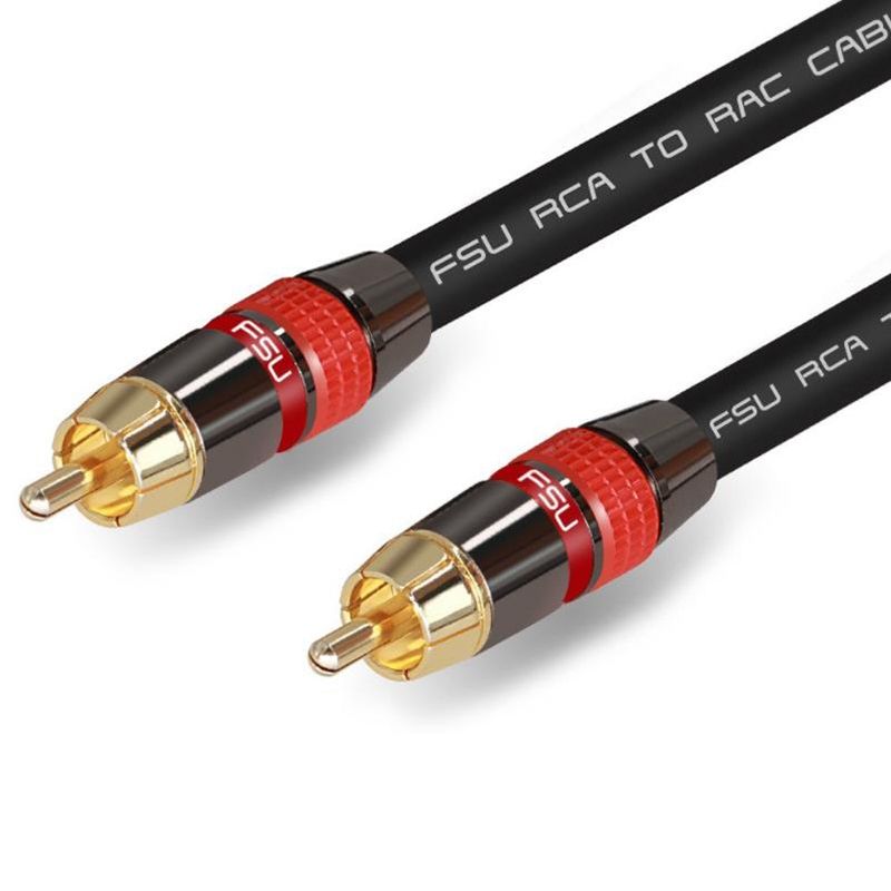 FSU Digital Audio RCA Cable Premium Stereo RCA to RCA Coaxial SPDIF Cable Male Speaker Hifi Subwoofer Cable AV 2M