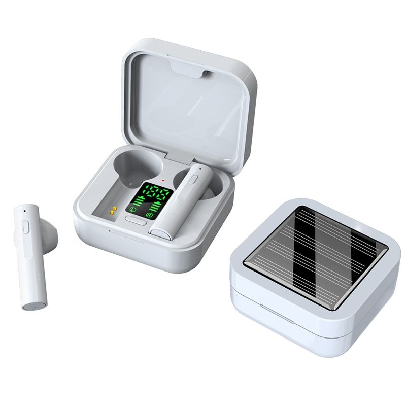 Bluetooth Earphone Solar Charge Wireless Headphones Bluetooth Air Stereo Earphones Ear Buds Gaming Headset for Android&IOS Phone