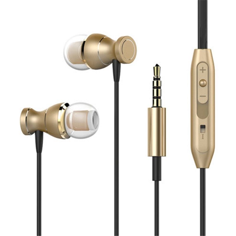 M&J J9 Metal Magnetic Sport Running Earphone In-Ear Earbuds Clarity Stereo Sound With Mic Headset For Mobile Phone MP3 MP4 PC