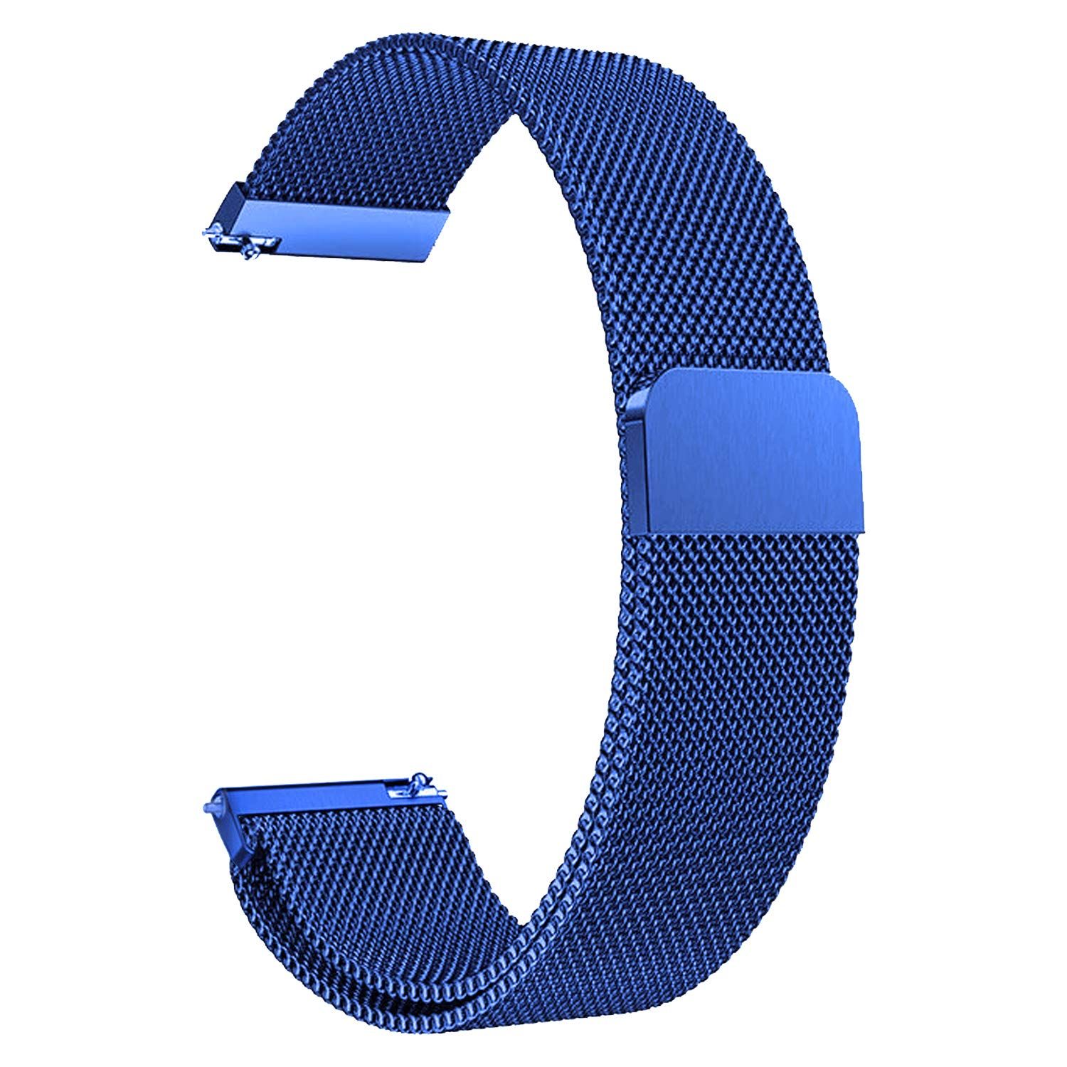 22mm Stainless Steel Band Wristband Magnetic Strap Compatible with Gear S3 Frontier, Galaxy Watch 46mm, Noise Colorfit Pro 3