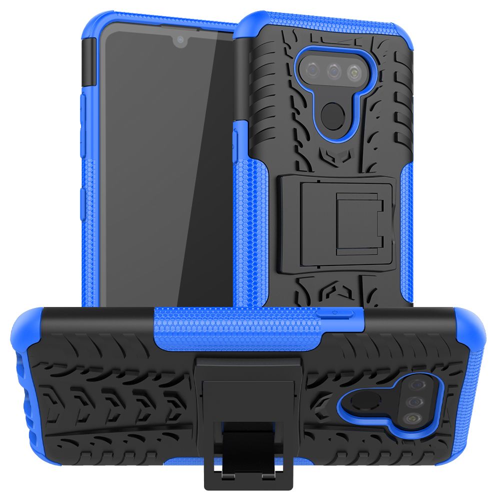 Heavy Duty Armor Tough Hybrid Shockproof Dual Layer Kickstand Protective Case Cover For LG Harmony 4