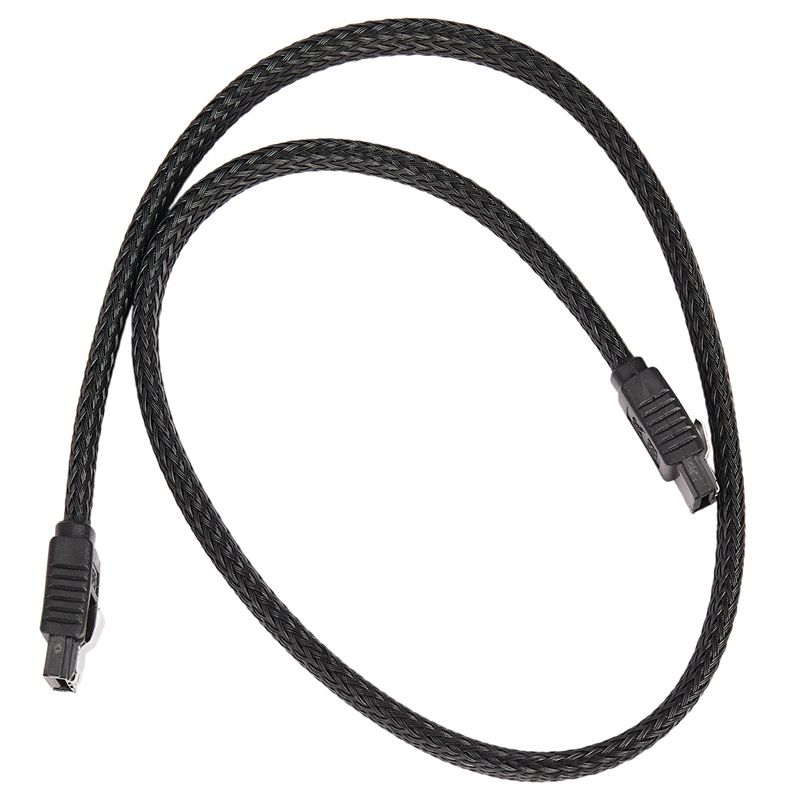 10Pcs 50CM SATA 3.0 III SATA3 7Pin Data Cable 6Gb/S SSD Cables HDD Hard Disk Data Cord Premium Version(Black)