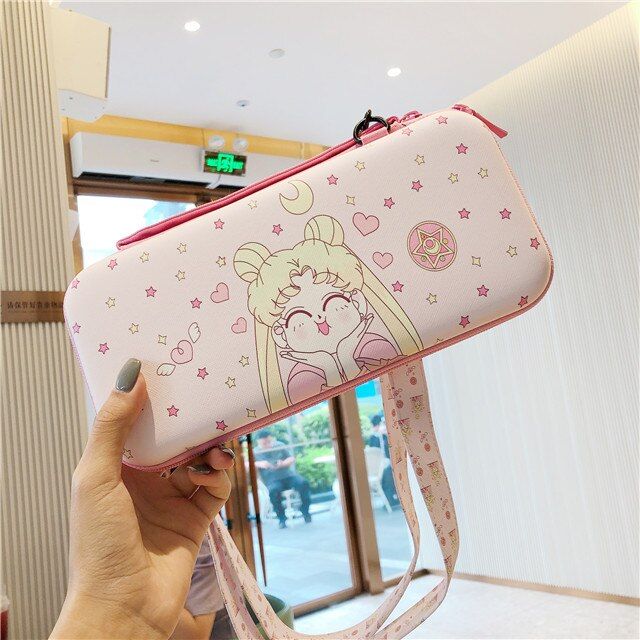 Cartoon Cute Zipper Storage Bag For Nintendo Switch Game Console Box Shell Cover Kawaii Travel Carrying Protective Case Gift