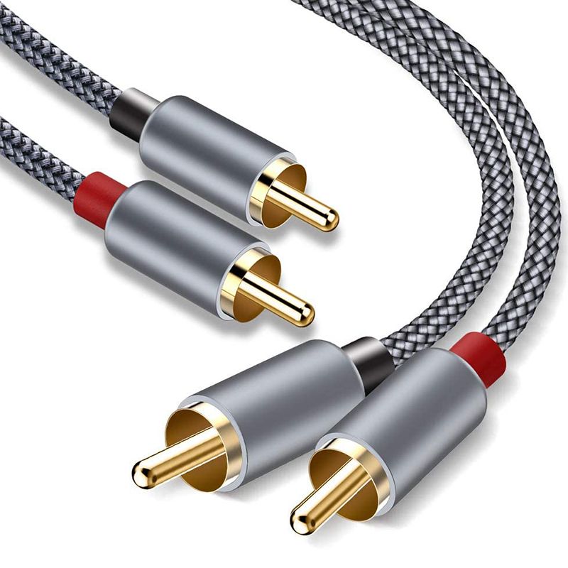 RCA Stereo Cable, [6Ft/1.8M, Dual Shielded aurum-Plated] 2RCA Male to 2RCA Male Stereo Audio Cable for Home Theater