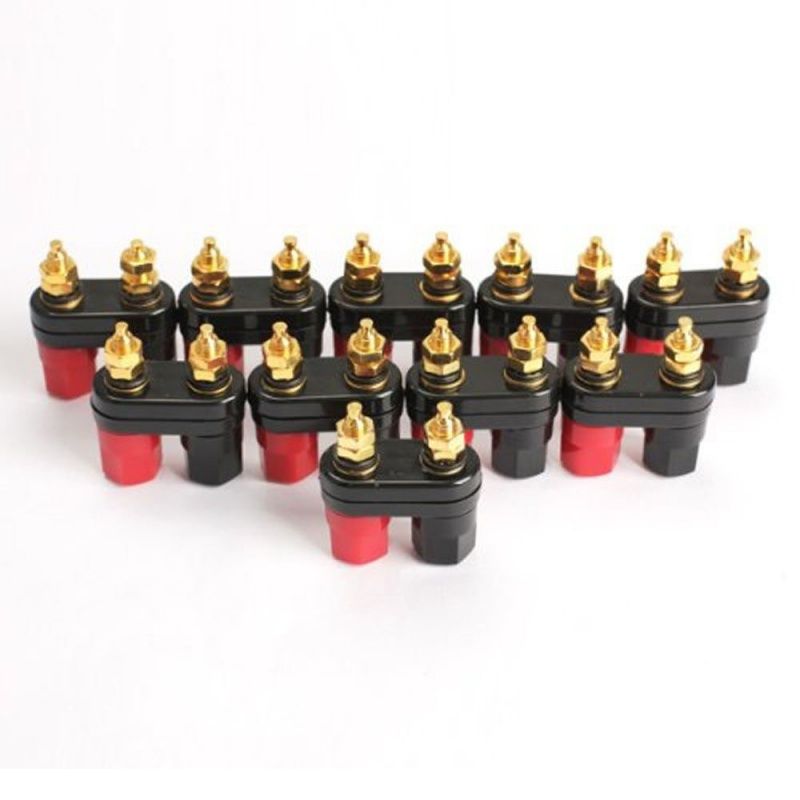 10pcs Terminal Binding Post Amplifier Dual 2-way Banana Plug Jack