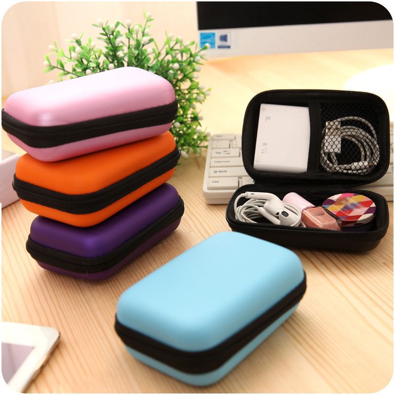 For Earphones EVA Headphone Case Container Cable Earbuds Storage Bag Holder with durability