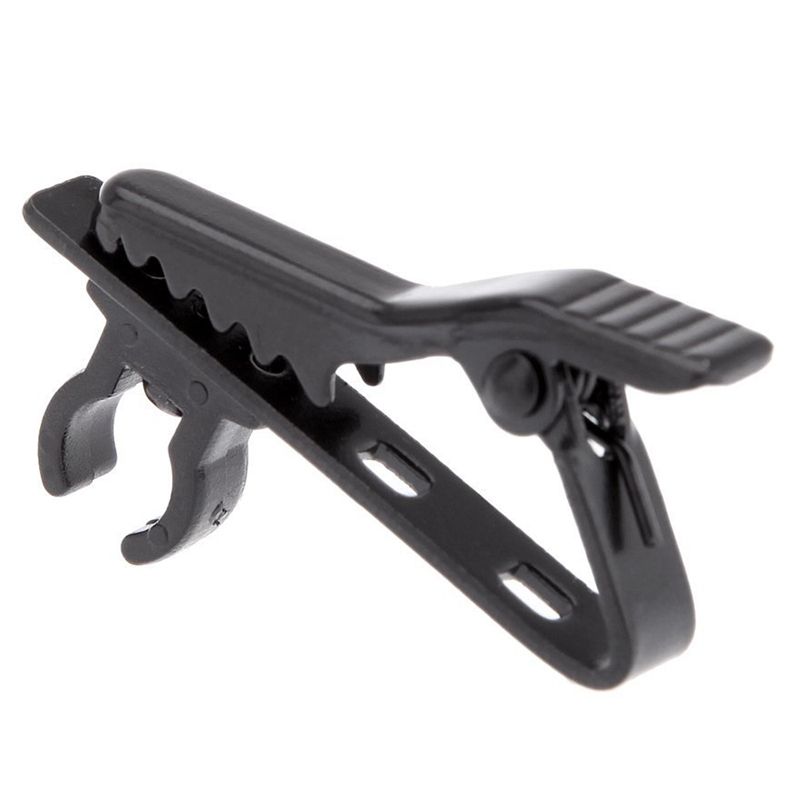 4 x miniphone lapel tie clip for Lapel Lavalier Mic (Black)