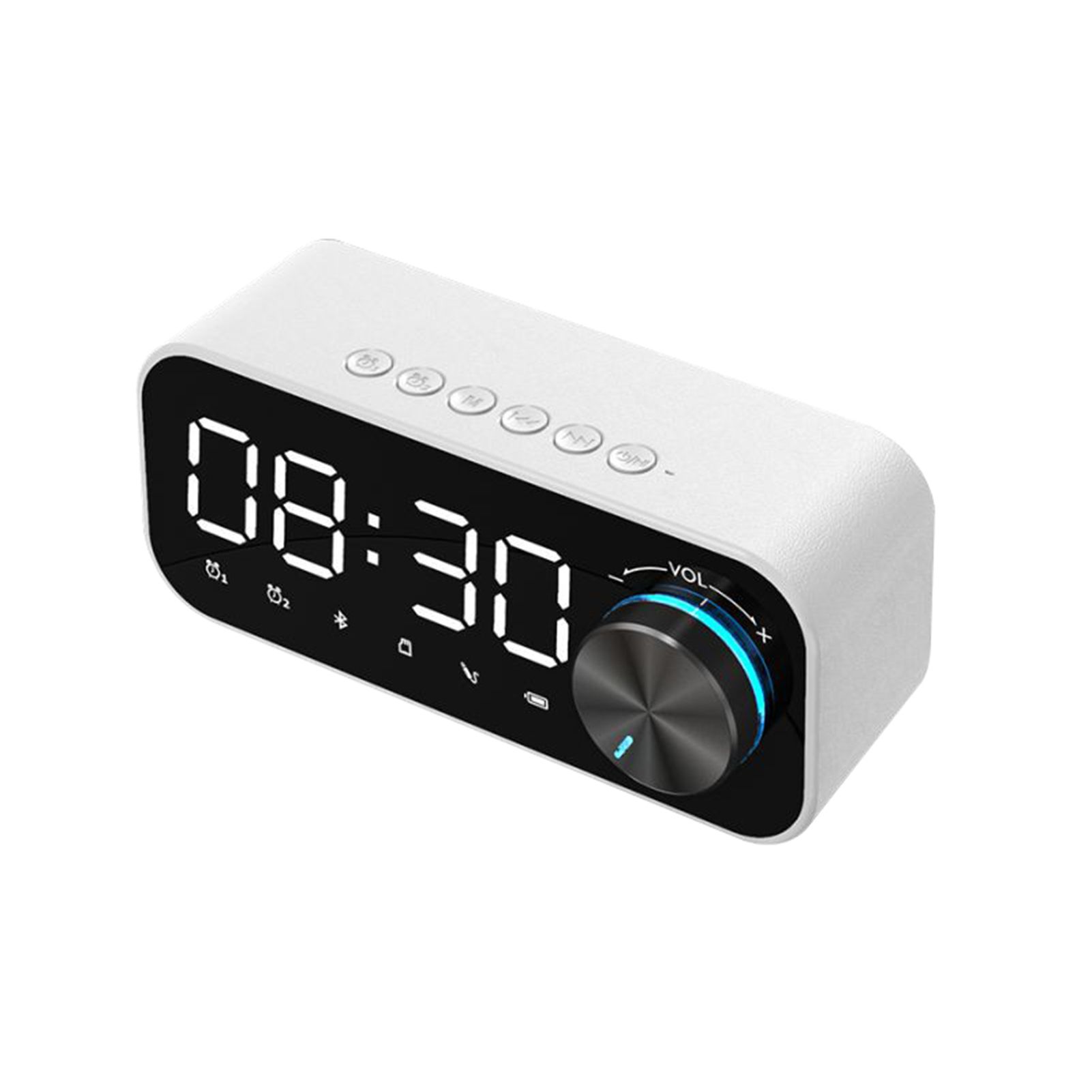 New Style Chargable Portable Bluetooth Speaker with Alarm Clock Digital Display LED Wireless Music Player