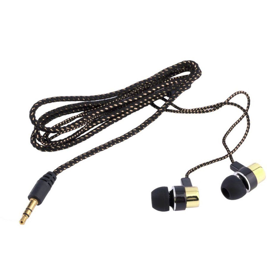Earphone Braided Wiring Super Bass In Ear Stereo Earphone Noise Isolating