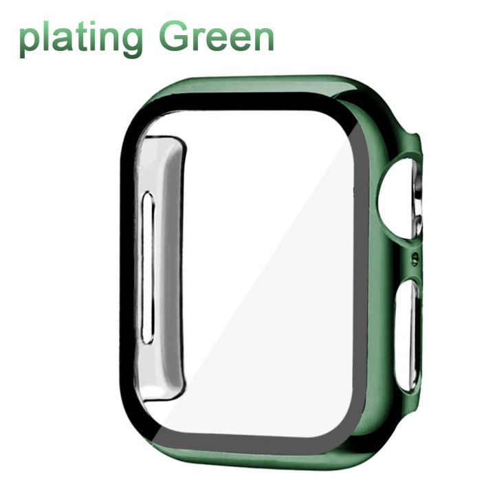 For Apple Watch 44mm 40mm Series6 SE 5 4 Tempered Glass+Case Screen Protector Coverage Bumper Case for Apple Watch Series 3 2 38/42mm