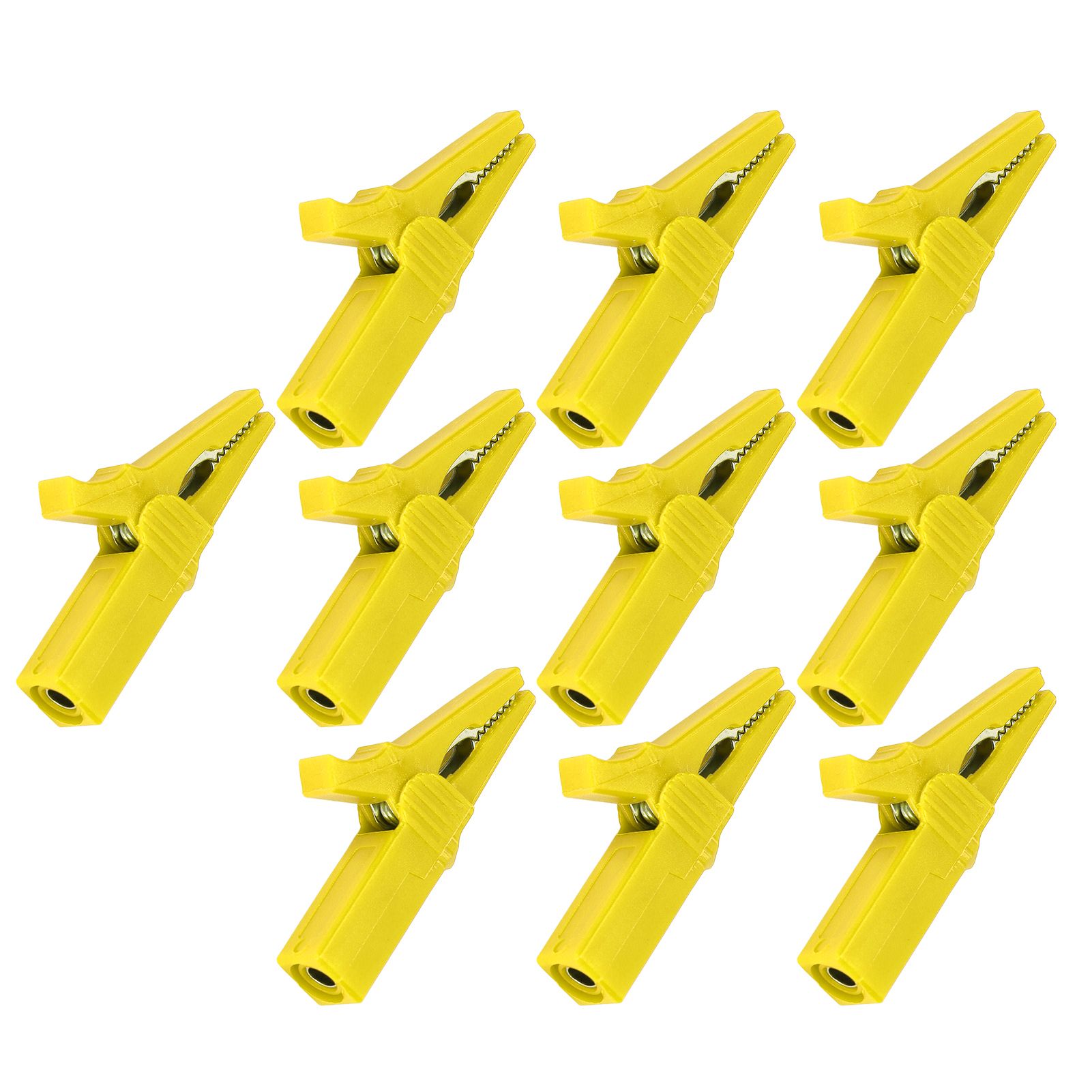 10PCS Safety Clamp 4mm Rear Banana Jack Brass Nickel Plated Conductive Full Protection for Ships RVs Trucks