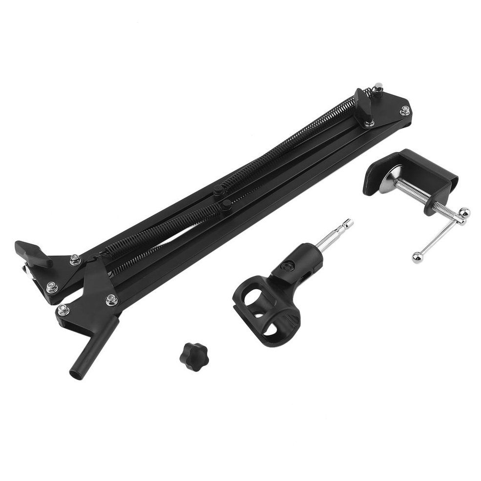 Mic Microphone Suspension Boom Scissor Arm Stand Holder For Studio Broadcast