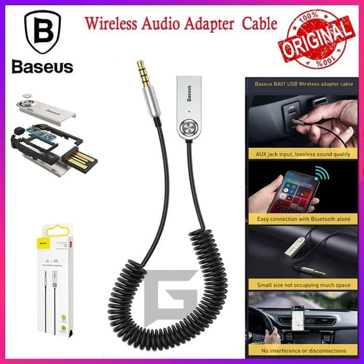 BASEUS  BA01 USB WIRELESS AUDIO BLUETOOTH TRANSMITTER ADAPTER AUX CABLE