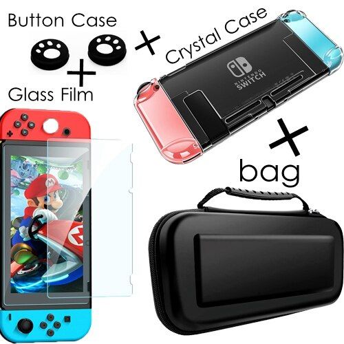 Hard Transparent PC Case For Nintendo Nintend Switch Shell Funda Transparente Detachable Protect Cover Crystal Cases To Dockable