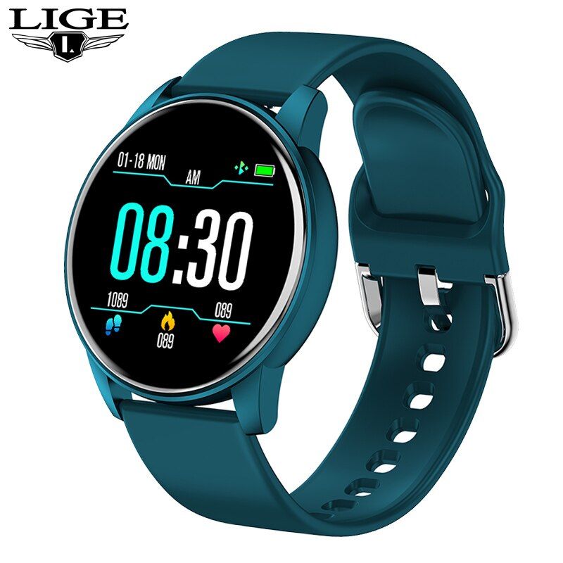 LIGE Fashion Smart Watch Men Fitness Bracelet Heart Rate Blood Pressure Monitoring Sports Tracker Smartwatch Gift for Women