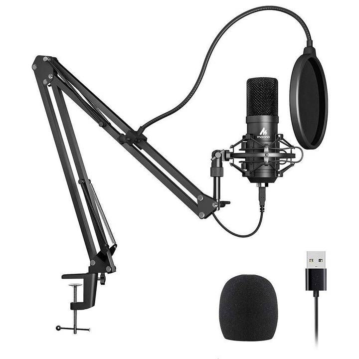 MAONO AU-PM422 192KHZ/24BIT Professional Cardioid Condenser Mic With Touch Mute Button And Mic