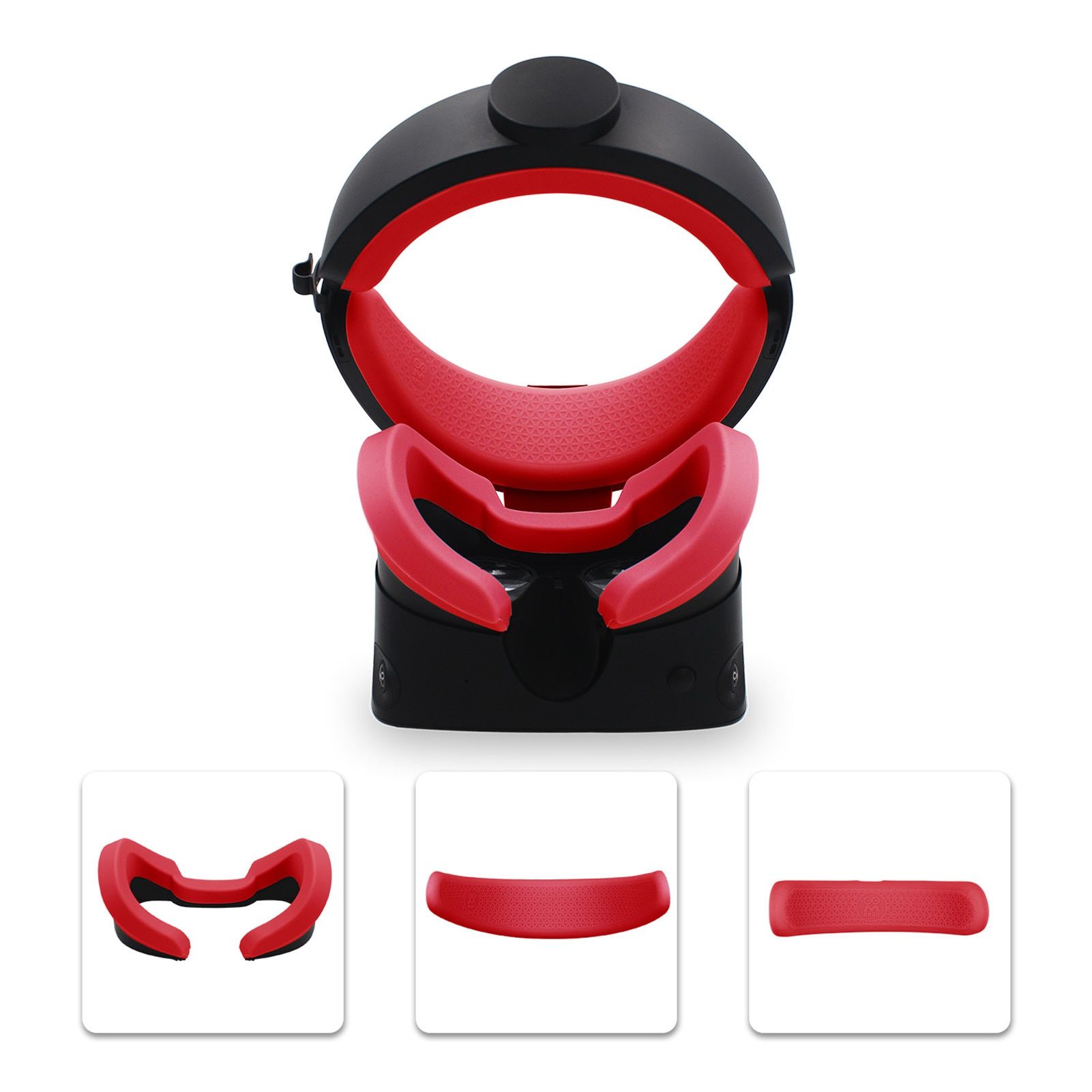 New 3 In1 VR Face Pad &Front Rear Foam Silicone Covers For Oculus Rift S VR Glasses Eye Face Skin  Rift S Accessories