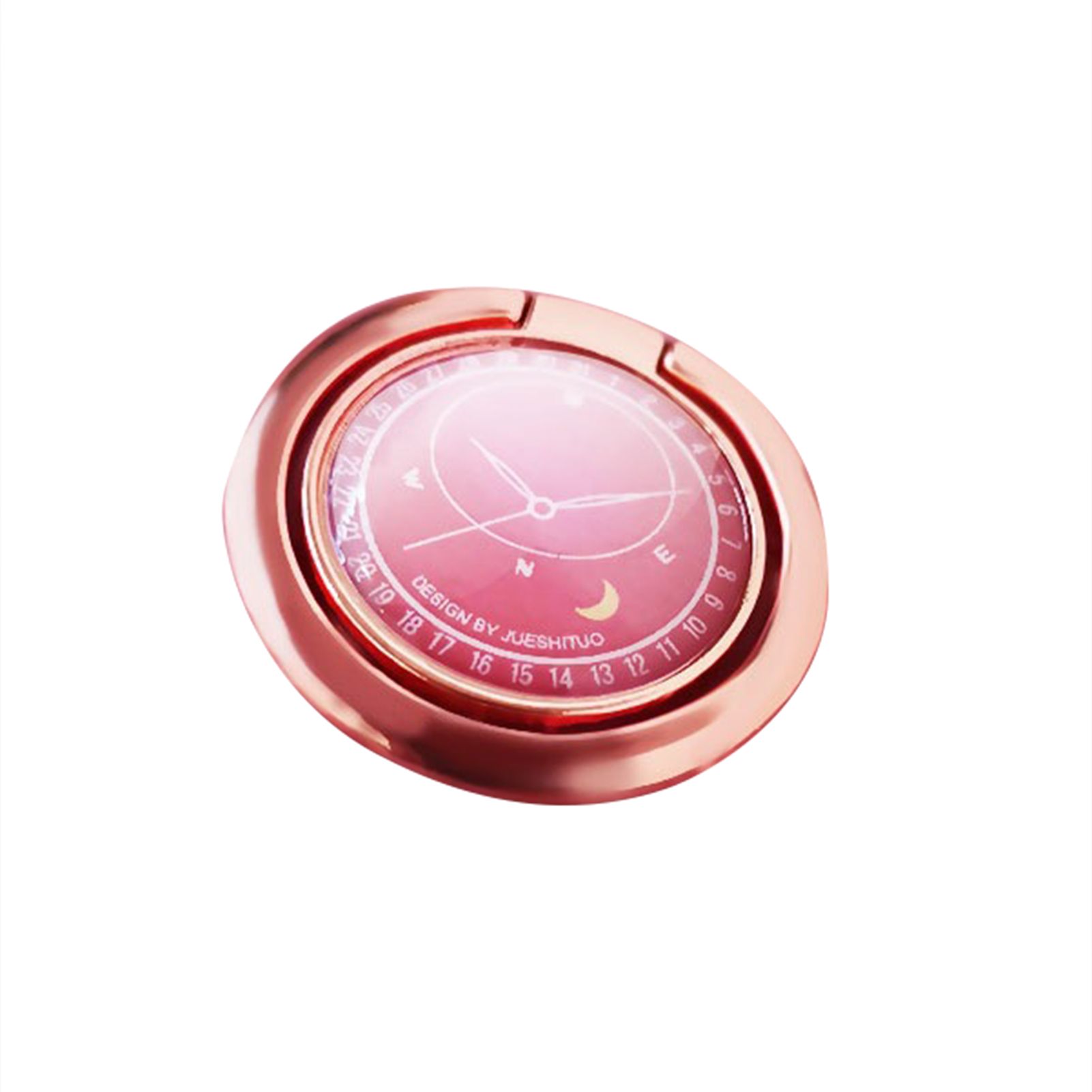 Finger Ring Holder Clock Shape 360 Degree Rotation Mini Metal Universal Mount Bracket for Mobile Phone