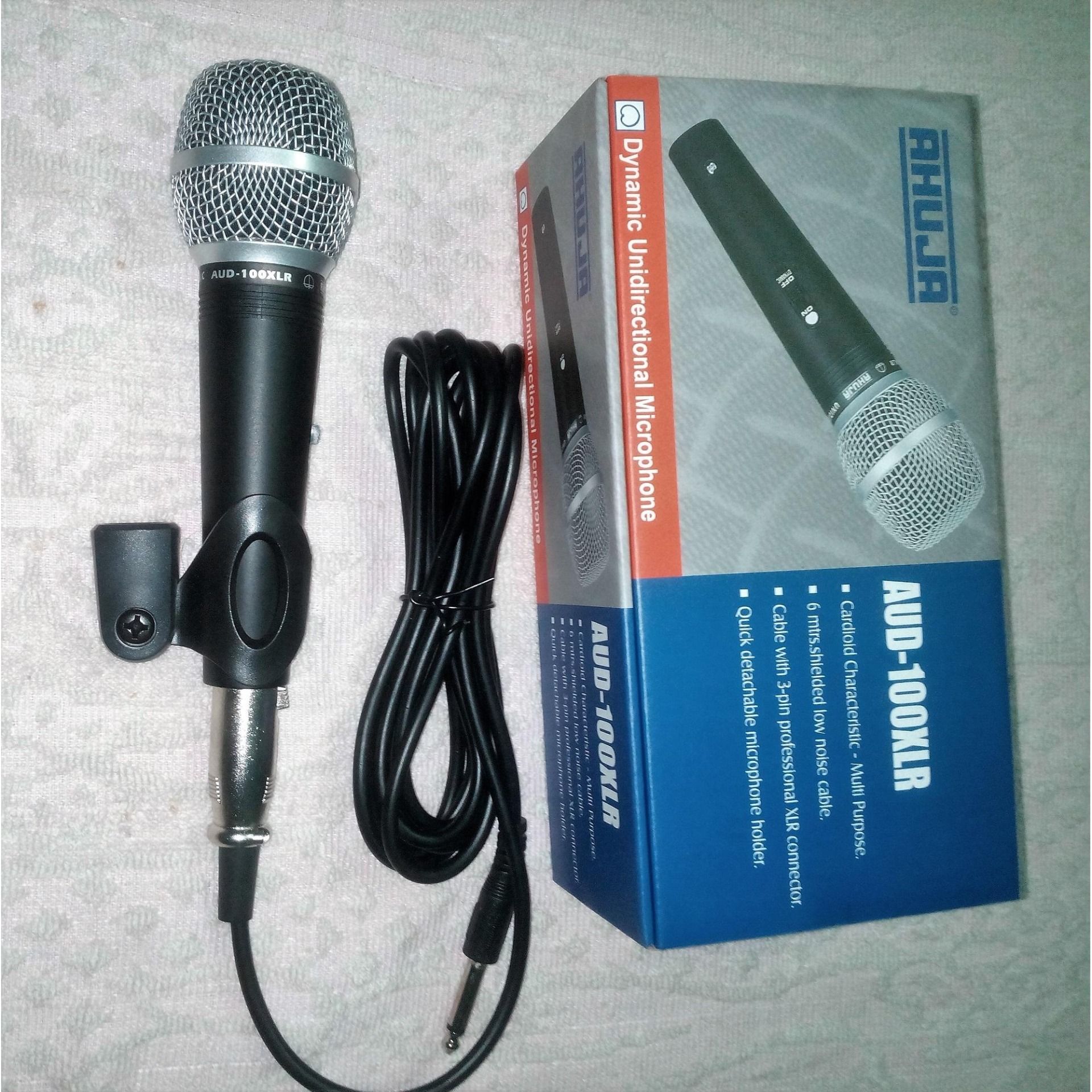 Microphone, ///AUD-100XLR/// - Dynamic Corded Unidirectional Microphone, 3-Pin professional xlr connector