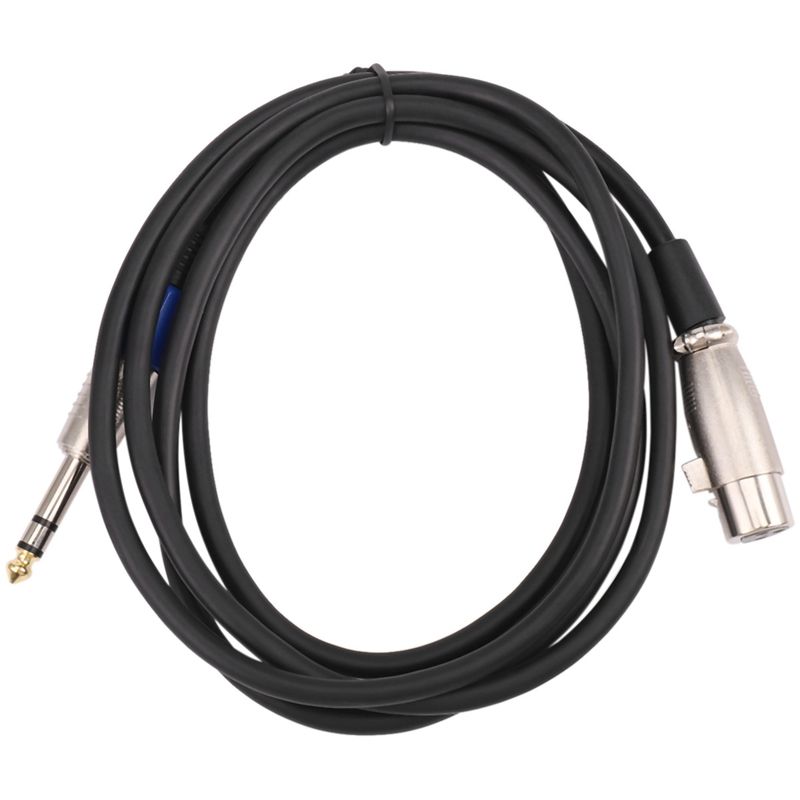 6.35mm 1/4 Inch TRS to XLR Male to Female Cable 3 Pin Female Plug Stereo crophone Cable Audio Cord (6ft)