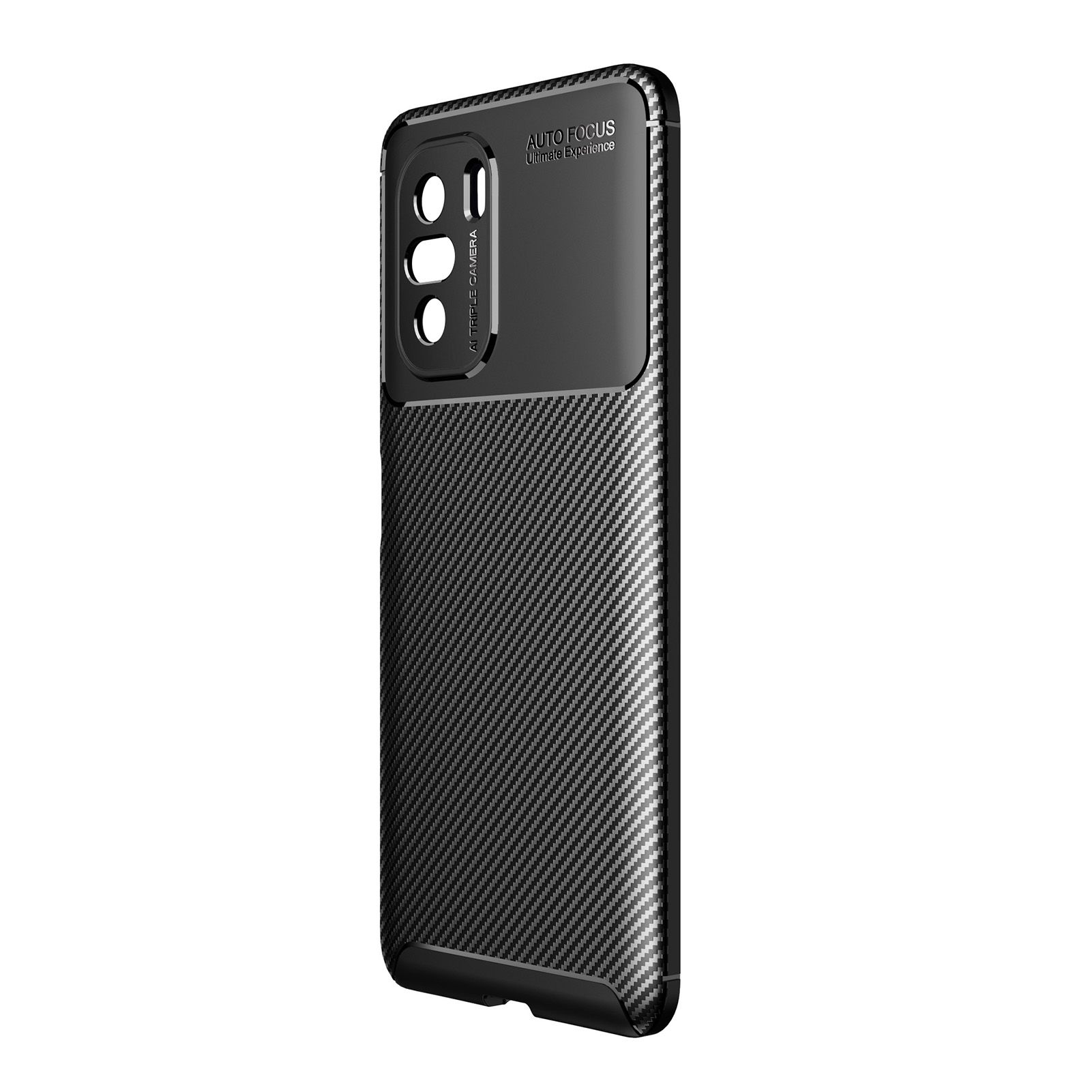 Anti-fall Silicone Carbon Fiber Pattern Mobile Phone Case Protective Cover for Xiaomi POCO F3 Redmi K40/K40Pro