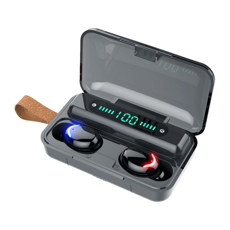 TWS Bluetooth F9-V5.0 Bluetooth 5.0 Earphones 1200mAh Charging Box Wireless Headphone 9D Stereo Waterproof In-ear Earbuds