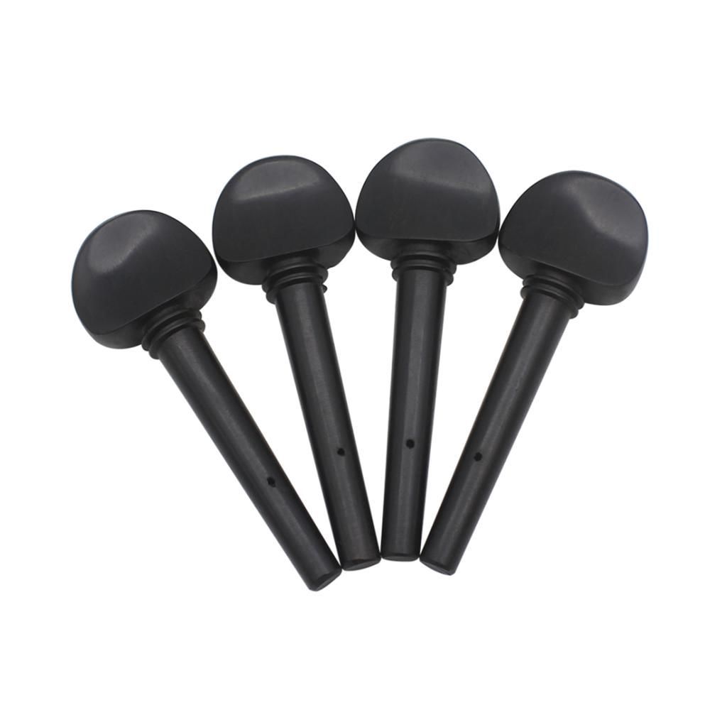 2X 4 Pieces Ebony Cello Tuning Pegs Tuners